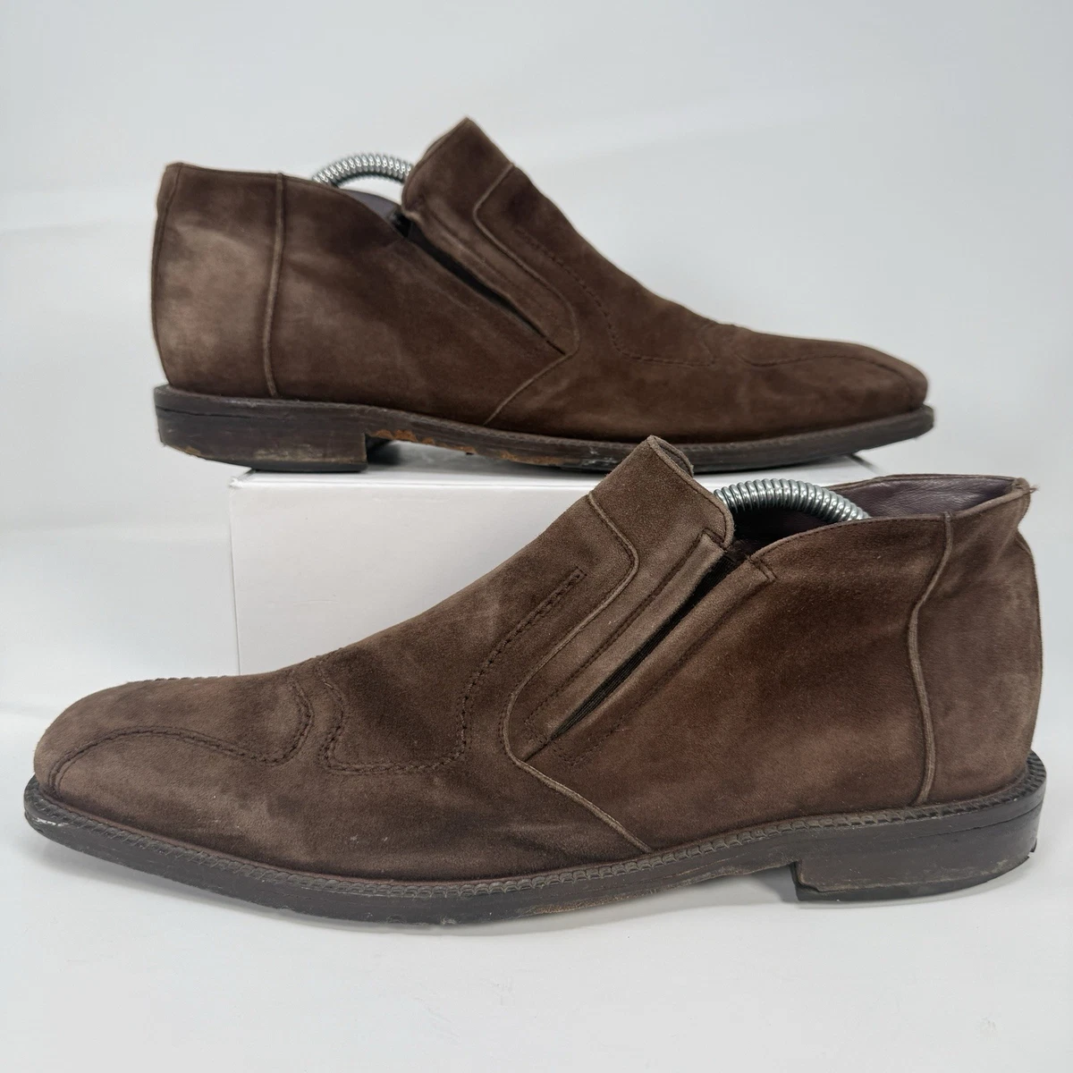 Mezlan Suede Boots Zip Brown Spain Shoes MEN\'S 11 M Beautiful Leather Excellent Mezlan Brown Dress Shoes for Men for sale | eBay main image 3