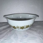 PYREX Cinderella Mixing Bowl Pattern #441 Green White 1 1/2Pt.
