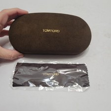 EUC Tom Ford Velvet Flocked Brown Eyeglasses Hard Case Holder And New Cloth
