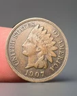 1907 Extremely Fine (XF) Indian Head Penny Cent. Beautiful