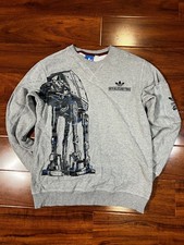 Adidas Originals Vintage Star Wars Giacca Crew Uomo Grigio Taglia M Usata