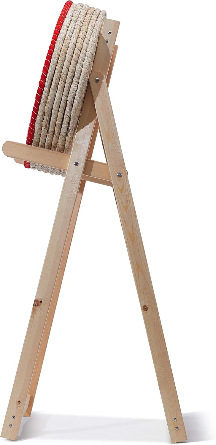 Wooden Archery Target Stand for Point Bag Straw Beige 