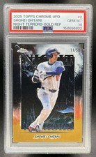 2025 Topps Chrome Update Shohei Ohtani Night Terrors Gold Refractor #/50 PSA 10