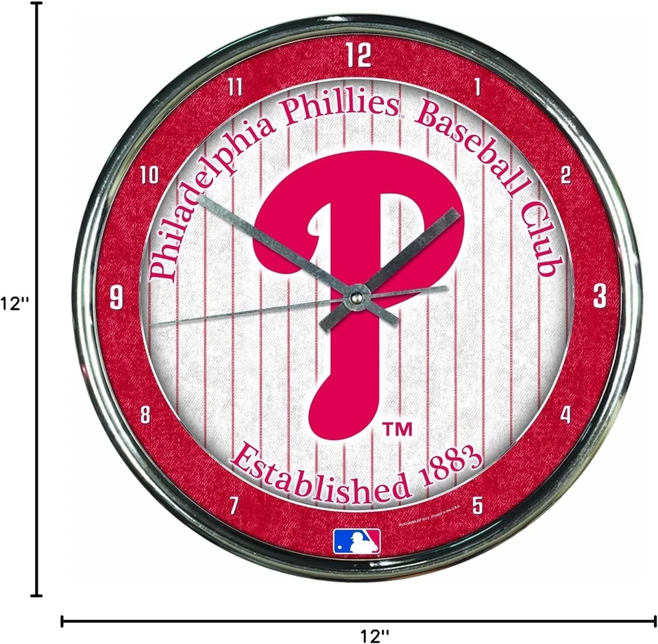 Sporty Philadelphia Phillies Wall Clock - Image 3 of 3