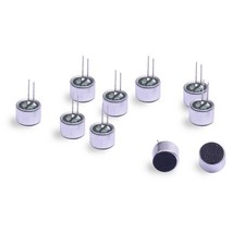 Cylewet 10Pcs Cylindrical Electret Condenser Microphone Pickup Mini, Black