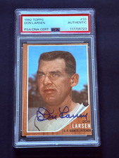 Don Larsen Signed Autograph 1962 Topps #33 PSA DNA