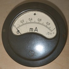 Gossen Metrawatt Meter Ampermeter 0-1mA Bakelite Tube Amplifier Power Supply