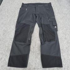 Mascot Work Trousers Mens W40 Black Advanced Stretch Cargo Ankle Zip Pockets