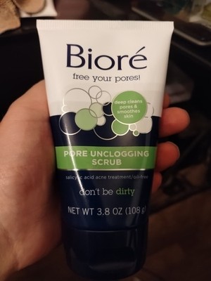 BIORE Pore Unclogging Scrub Perfect DEEP Cleansing Salicylic Acid ACNE Treatment