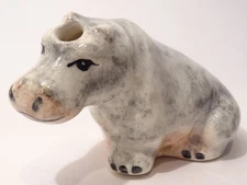 Babbacombe BLP Pottery ENGLAND * Hippo ~ Hippopotamus   * Pie Bird Vent/Funnel