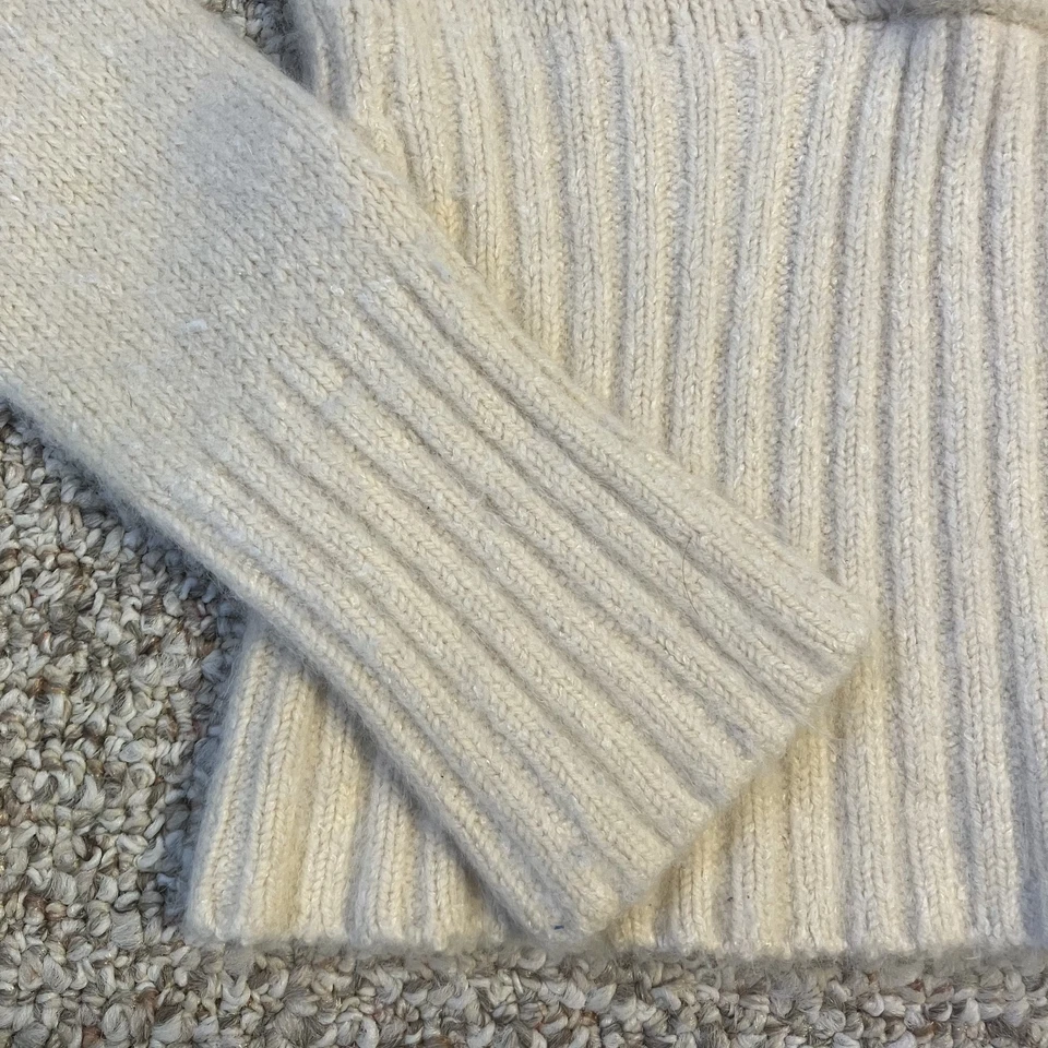 Suéter Bebe Mujer Delantero Talla L Angora Conejo Mezcla Lana de Cordero Y2K Crema Foto 2 de 4