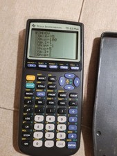 TEXAS INSTRUMENTS TI-83 Plus Graphing Calculator Black Working with Cover
