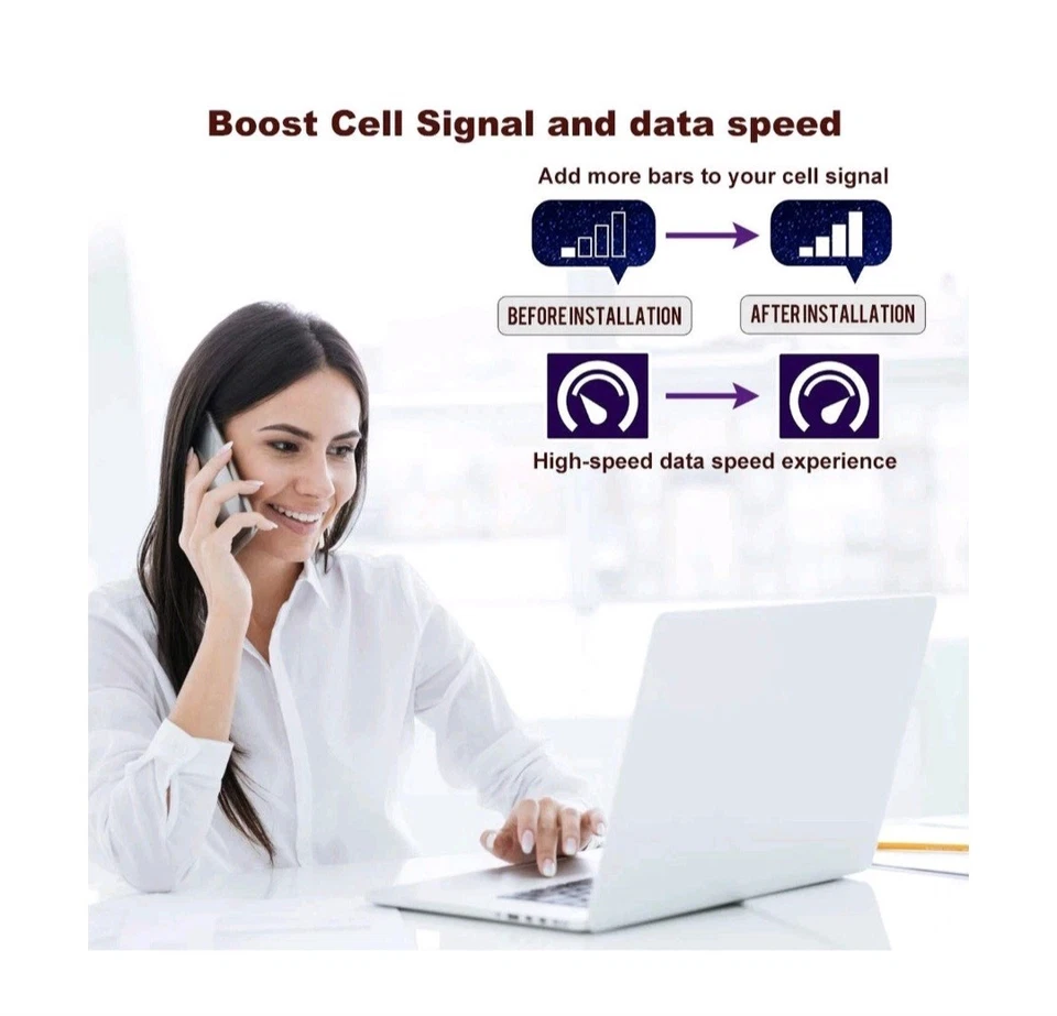 Amazboost Indoor A2 Cell Phone Signal Booster for Home, Supports 5,000 SQ FT  - Image 2 of 4