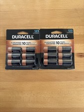 2 Pks - Duracell Lithium 123 3V Battery 12 TOTAL EXP 2034 New/Sealed FREE SHIPPI