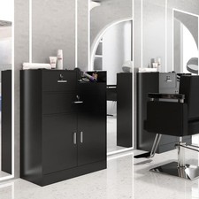 Salon Station Hair Styling Storage Cabinet Barber Station for Beauty BarberShop