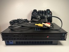 Sony PlayStation 2 Fat Black Console w/ Cables & OEM Controller