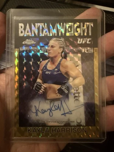 2026 Topps Chrome UFC Kayla Harrison 1986 Signatures Gold Geometric Auto /50 SSP