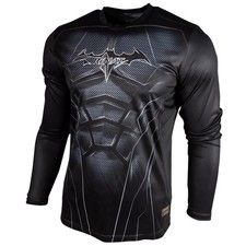 Camiseta de portero de fútbol acolchada Rinat para hombre negra gris murciélago de hierro manga larga M