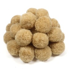 TOAOB 30pcs Large Pom Poms 2 Inch Light Brown Craft Fuzzy Pompoms Balls Pom...
