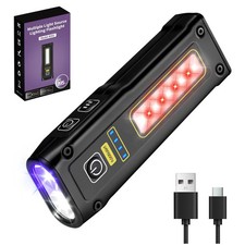UV Flashlight 395nm Blacklight, LED EDC Flashlights high Lumen USB C Recharge