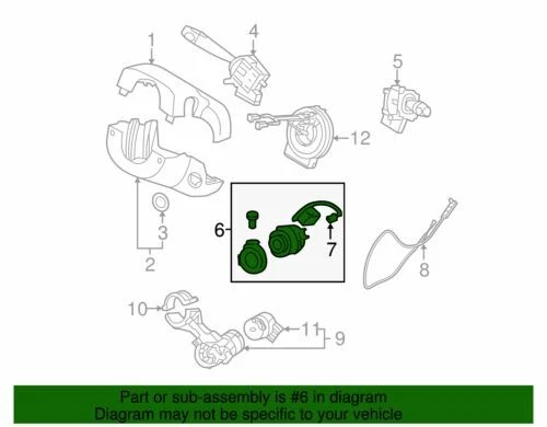 Cilindro de bloqueo de encendido y dirección acento genuino Hyundai 2006-2011 81920-1EA00 Foto 2 de 2