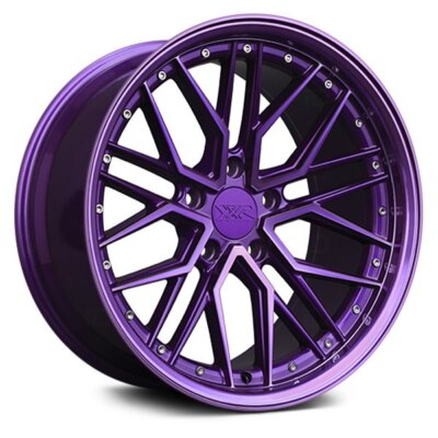 18x8.5 +35 XXR 571 5x112 Diamond Cut Purple Wheels (Set of 4)