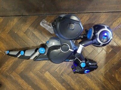 Full size WowWee MiPosaur Robotic Toy with 1 Track Balls - Black works great!!