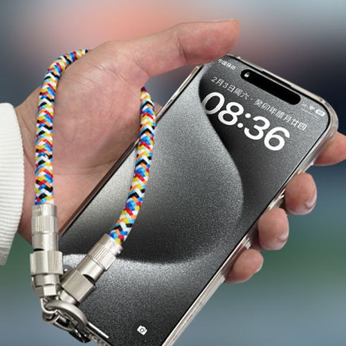 2in1 Phone Lanyard Charging Cable USB C Charger Cable 60W High Speed Thick Rope - 第 10/14 張圖片