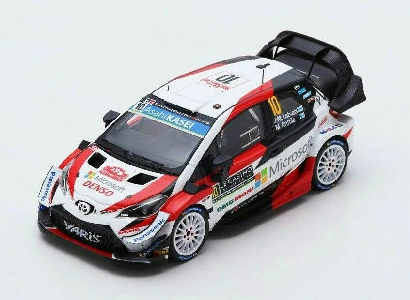 MODELLINO AUTO 1:43 SPARK MODEL TOYOTA YARIS WRC LATVALA RALLY MONTE CARLO 2019 - Immagine 4 di 4