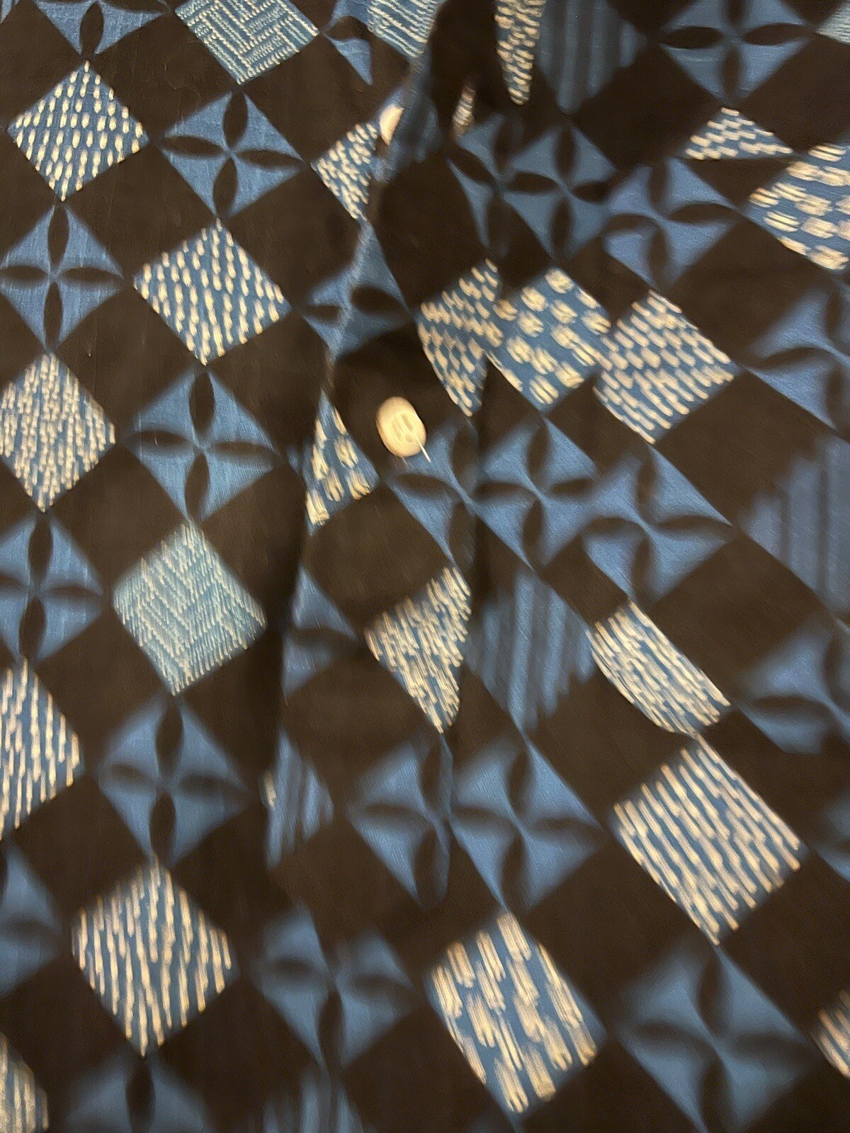 Gitman Vintage pattern half button pull over shirt - image 4