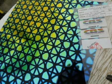 Dichroic Glass:CBS 96 COE Geodesic Pattern on Rainbow Thin Black - 3"Sq