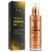 Body Shimmer Oil  Face Brightener, Long-Lasting Glow Luminizer