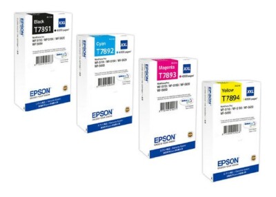 4 Genuine Ink Epson WorkForce Pro WF-5110 WF-5190 DW WF-5620DW / T7891 -T7894