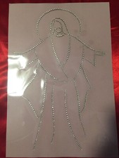 Rhinestone Hotfix Iron On Transfer Jesus