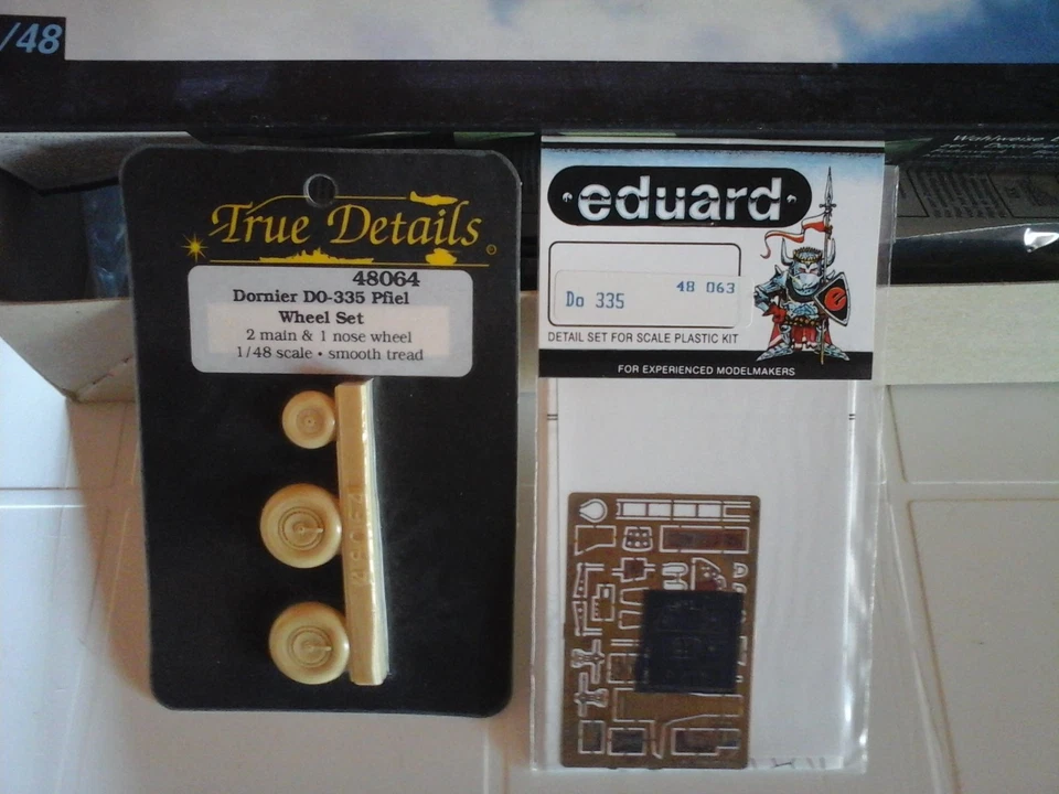 DORNIER DO 335  1/48 SCALE MODEL MONOGRAM+WHEEL SET RESIN PARTS+PHOTOETCHED EDUA - Immagine 2 di 4