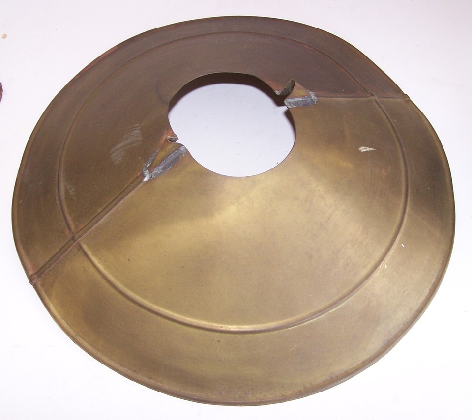 Antique Country Store Hanging Oil Lamp Brass Shade Smaller Size eBay