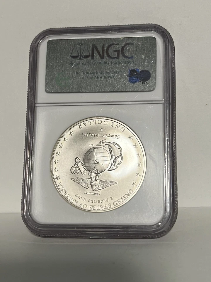 2005-P Marine Commem Silver $ NGC MS-70 - Image 2 of 2