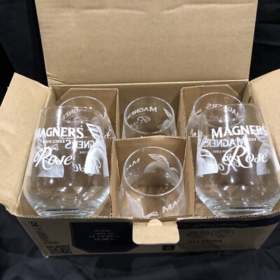 X6 MAGNERS IRISH CIDER ELEGANTE ROSE GLÄSER PUB BAR SAMMLUNG
