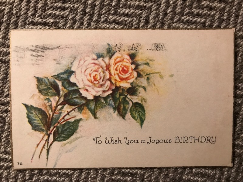 Antique 1921 Postcard - To Wish You a Joyous BIRTHDAY - free postage