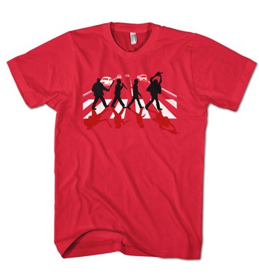 Herren T-Shirt Abbey Road Killer Jason freddy Halloween Horror Neu Rot AR23117