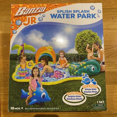 BANZAI JR Banzai Splish Splash Water Park Play Pool Kids Outdoor Summer New 
