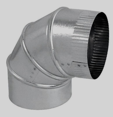 Imperial Manufacturing 3'' Furnace Pipe Adjustable Elbow Exhaust 26 Ga Galvanized