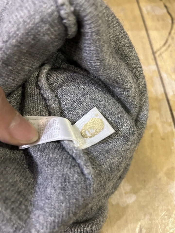 Talla O/S - Gorro tejido BAPE gris Foto 4 de 4