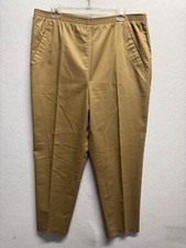 Levis Sportswear Womens Elastic Waist Tan Khaki Pants Size 14