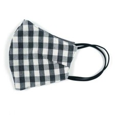 100 Cotton, Plaid, Black  White