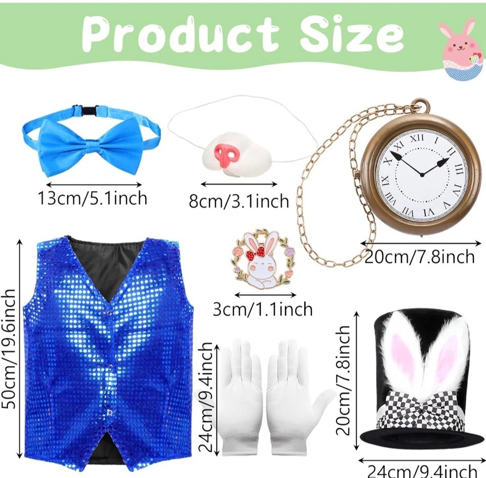 Easter Bunny Rabbit Fancy Dress Costume, (170cm See 2nd Pic For Measurements) - Image 3 of 4