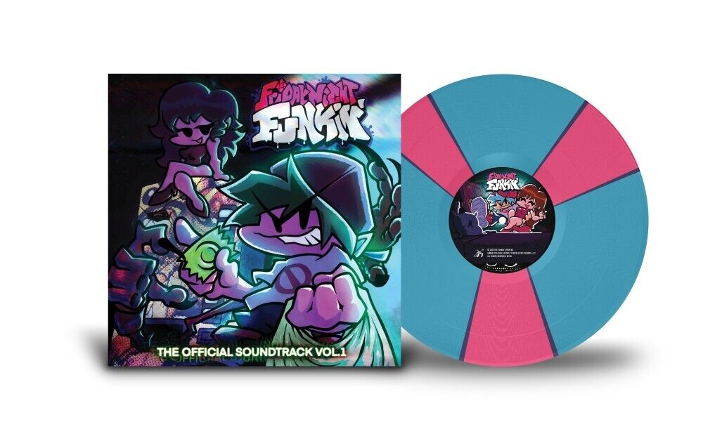 Kawai Sprite Friday Night Funkin Vol 1 Blue & Hot Pink Spinner Colored Vinyl LP