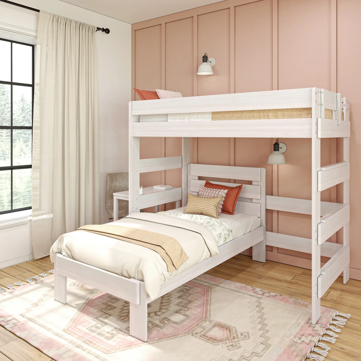L shaped bunk 2024 beds with desk