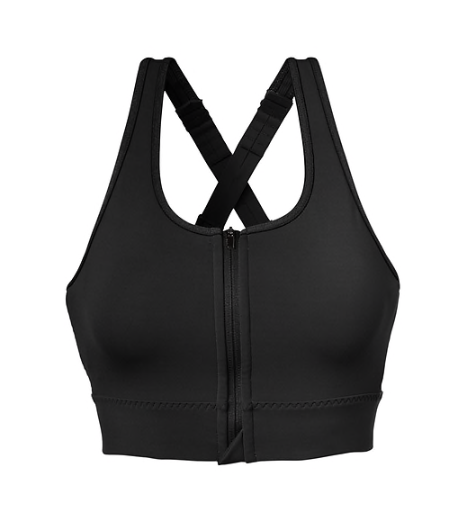 Athleta Front Zip Stealth Bra Small Black With Tags 868888 for sale