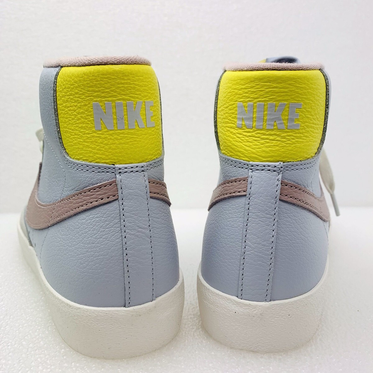 NIKE BLAZER Mid 77 DO7396991 Leather Yellow Hydrogen Blue Sneaker 